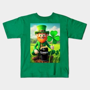 Folk Art Leprechaun Kids T-Shirt